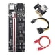 thumbnail image 1 of Placa elevadora PCI-E con luz dinámica LED Extensor PCI-Express de 6 pines con 8 condensadores sólidos, ranura roja, USB rojo Vogacara EL004773-05, 1 of 2