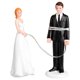 thumbnail image 2 of Elegante adorno para tarta de novios de resina sintética, figura romántica para pareja de novios, decoración divertida, regalo., 2 of 5