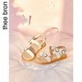 thumbnail image 3 of Girls Sandals Toddler Summer Dress Shoes Gladiator Beach Flat Sandals(AA306 White/9M), 3 of 6