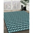 thumbnail image 3 of Ahgly Company Tapis d'Intérieur Lavables en Machine Rectangle Transitionnel Vert Sarcelle Profond, 2' x 3', 3 of 7
