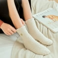thumbnail image 5 of FAZVAOO Fuzzy Socks for Women Crew Fleece Warm Sleep Socks Beige, 5 of 6