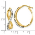 thumbnail image 3 of FJC Finejewelers 14k Yellow Gold Swarovski Earrings Female Adult, 3 of 5