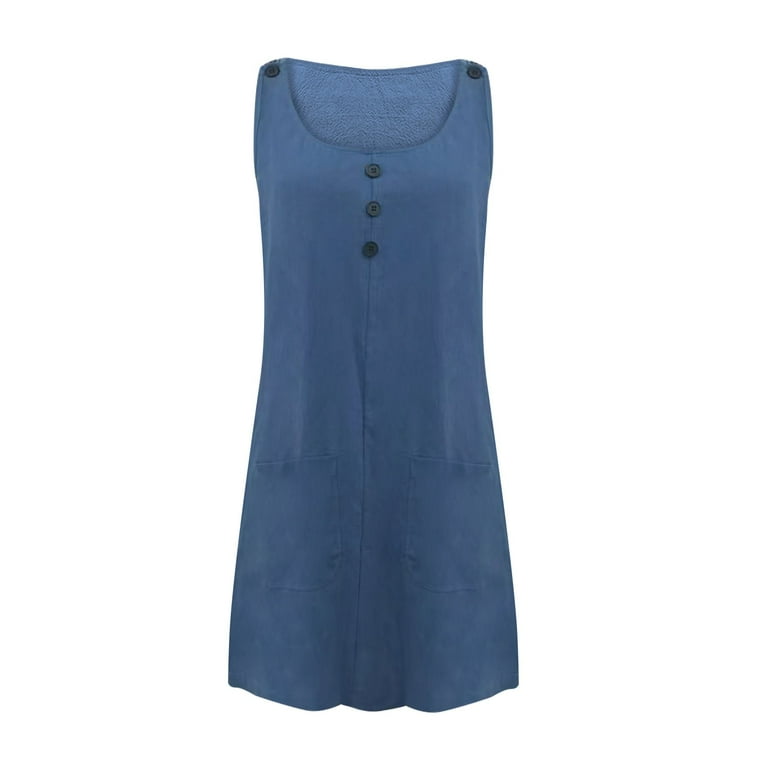 XVJRHAK Garden Party Dress Women's 2024 New Summer Fashion U Neck Solid Color Sleeveless Purse Buckle Cotton Midi Dress (Blue,S) - Walmart.com XVJRHAK Garden Party Dress Women's 2024 New Summer Fashion U Neck Solid Color Sleeveless Purse Buckle Cotton Midi Dress (Blue,S) - Walmart.com
