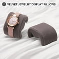 thumbnail image 4 of 4pcs Watch Case Pillows, M Shaped Display Pillow Velvet Cushion Replacement for Bracelet Storage Gray, 4 of 5