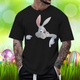 thumbnail image 4 of YDLCAFD Men's Easter Rabbit Print Short Sleeve Male Casual Shirt Spring And Summer, 4 of 4