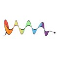 thumbnail image 2 of Spinner de viento plegable colorido espiral Arco Iris escultura de viento Spinner colgante rizado Spinner decoración de jardín de patio, 2 of 10
