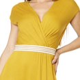 thumbnail image 4 of Vestido Mujer Casual/Formal Cinto Elástico Escote Profundo amarillo EG Incógnita 550270, 4 of 6