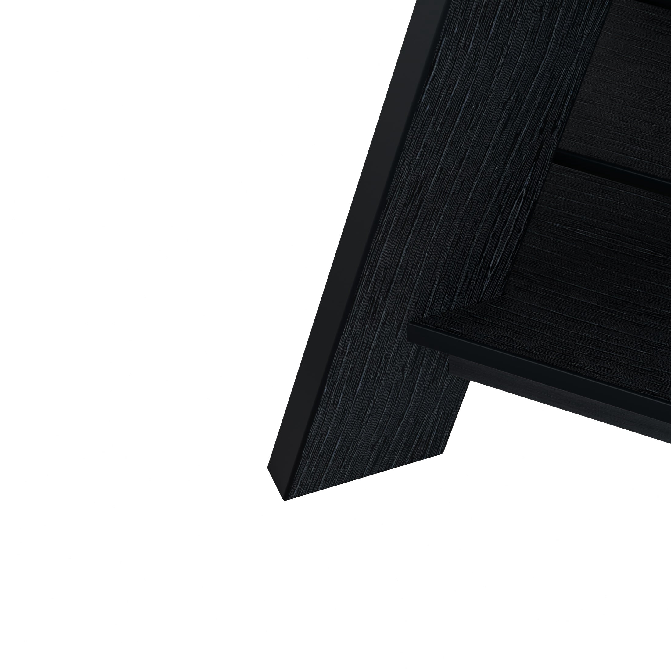 WestinTrends Tuscany Outdoor Coffee Table, Real Wood Like All Weather HIPS 2 Tier Patio Adirondack Coffee Table, Black