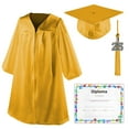 thumbnail image 5 of Class Act Graduation Shiny Kindergarten Preschool Graduation Cap & Gown with Matching Bling Tassel and Diploma Certificate, Red, 5 of 9