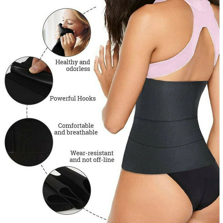 FeelinGirl Waist Trainer For Women Sauna Trimmer Belt Tummy Wrap Plus Size