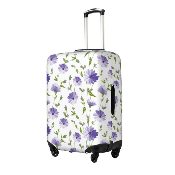 Balery Purple Chicory Funda de equipaje, fundas para maletas, elástica, lavable, protector de maletas, compatible con maletas de 18 a 32 pulgadas-Large