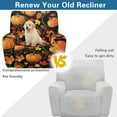 thumbnail image 4 of Xixirimido Pumpkins Autumn Maple Leaf Printed Recliner Slipcover Stretch Reclining Chair Covers 4 Pieces Non Slip Recliner Sofa Slipcovers with Pocket Lazy Boy Chair Cover for Pet Kid, 4 of 8