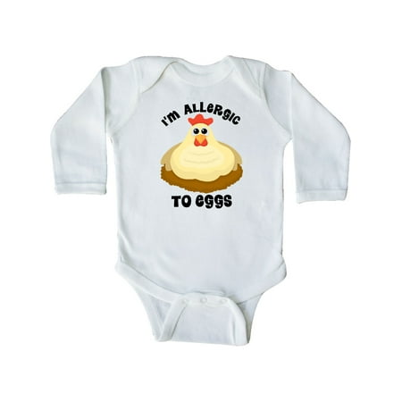 

Inktastic Egg Allergy Gift Baby Boy or Baby Girl Long Sleeve Bodysuit