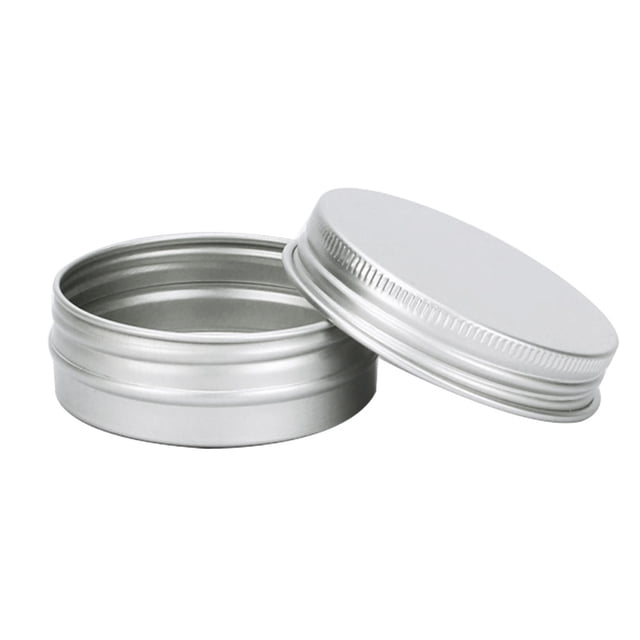 FELTECHELECTR 24 botellas de viaje de 30 ml, contenedor de cosméticos, tarro de crema vacío con tapa para pomada de maquillaje (caja de aluminio con rosca)