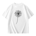thumbnail image 4 of Girls Summer Clothes Size 7-8 Short Sleeve Casual Round Neck Fashion Cute Print T-Shirt Soft and Comfortable Oversized Pullovers(Print, X01-White, 7-8 Years), 4 of 6