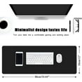 thumbnail image 4 of Extended Mousepad XXXL Non-Slip Rubber Base Textured Weave Gaming Mouse Pad, Black \u2013 34.65x12-Inch Desk matt for Desktop, 4 of 5
