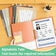 thumbnail image 3 of Triani 8 Sheet A-Z Tabs Small Alphabet Index Tabs Self-Adhesive Page Tabs Transparent Alphabetical Tabs Small Book Page Tabs for Binder Notebook Book Folder Office(White), 3 of 7