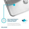 thumbnail image 4 of Elkay LRAD172055MR2 Ltertone Classic Stainless Steel 17" x 20" x 5-1/2", MR2-Hole Single Bowl Drop-in ADA Kitchen Sink, 4 of 5