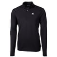 thumbnail image 2 of Men's Cutter & Buck Black West Virginia Mountaineers Virtue Eco Pique Recycled Quarter-Zip Jacket, 2 of 3
