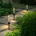 thumbnail image 5 of Yooshoverk Solar Candle Lights 4 Pack Flickering LED Garden Stake Path Lights Auto On/Off Waterproof Outdoor Decor, 5 of 9