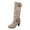 Beige, variant on Women's Mid-Calf Boots with Chunky Heel, Pointed Toe, Comfortable and Fashionable for Fall and Winter Wear for Women. Boots for Women Wide Calf Beige,Size 6