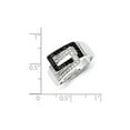 thumbnail image 3 of 2/5 Carat (Ctw) Black and White Diamond Interlocking Ring in Sterling Silver for Women, 3 of 6
