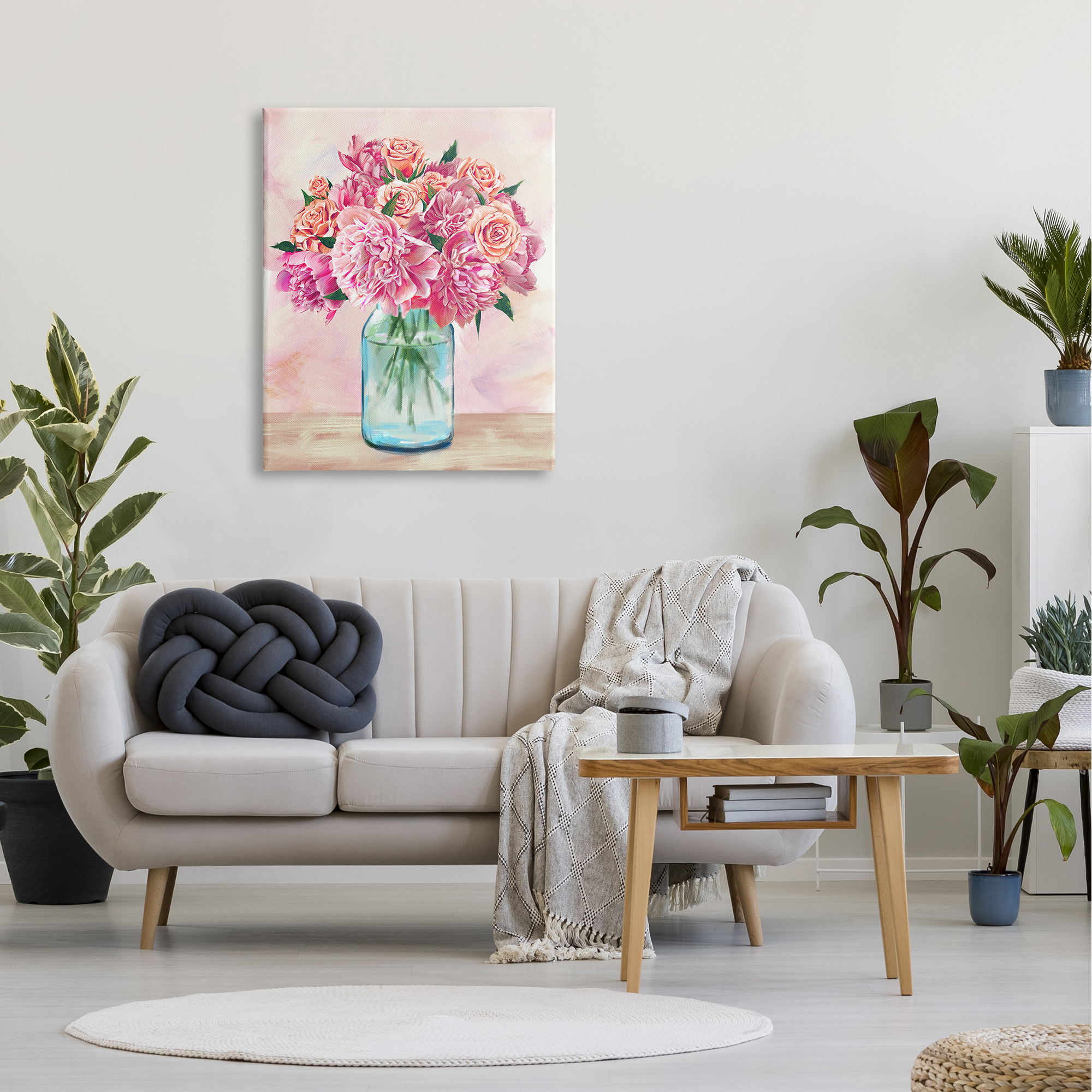 Stupell Industries Pink Roses Carnations Bouquet Floral Illustration Design , 30 x 40, Design by Ziwei Li