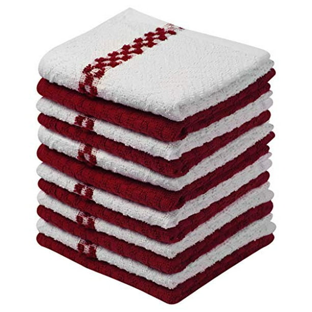 Beauty Threadz Kitchen Towels 15 X 25 Inches 100 Ring Spun Cotton Super Soft And Absorbent Black Dish Towels Tea Towels And Bar Towels Pack Of 12 Red Check Stripe Walmart Com Walmart Com