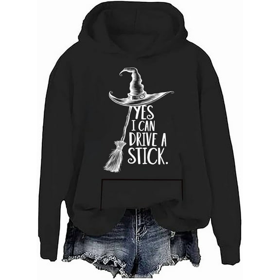 Yes I Can Drive A Stick Hoodie Halloween Witch Sweatshirts Yes I Can Drive A Stick Witch Shirt