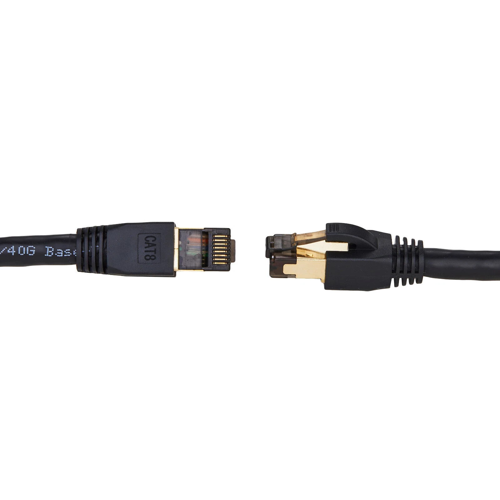 50FT Cat8 Ethernet Cable Copper Shielded RJ45 Cord for Router, PC, Gaming, Servers, PoE Security Cameras, Smart TVs, 40Gbps High-Speed Network Patch, Black, Cables Direct Online