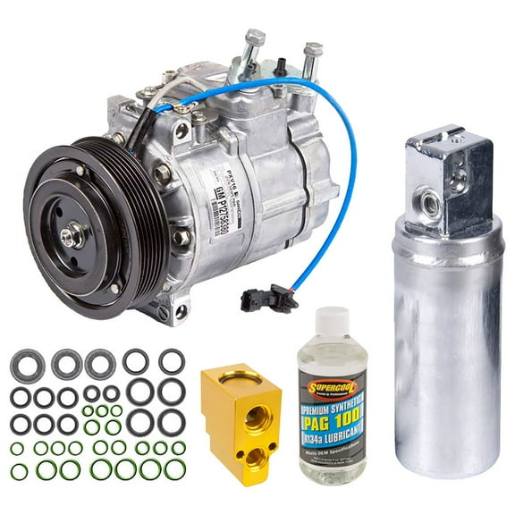 OEM Sanden PXV16 AC Compressor w/ A/C Repair Kit For Saab 9-5 95 2003.5 2004 2005 2006 2007 2008 2009 - BuyAutoParts