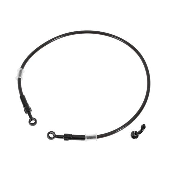 80cm Motorcycle Brake Clutch Oil Hose Line Nylon Stainless Steel Wire Braid PU Motorcycle Hydraulic Brake Line for Motorcycles Dirt Bikes ATV Black