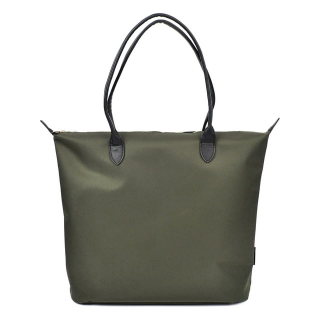 Premium Large Nylon Tote Water Resistant Top Zip Shoulder Bag Handbag ...