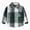 H551-Green, variant on TOWED22 Toddler Boys Girls Flannel Plaid Shirt Button Down Long Sleeve Jacket Lapel Shacket Coat Tops Casual Outwear,Brown,2-3 Y