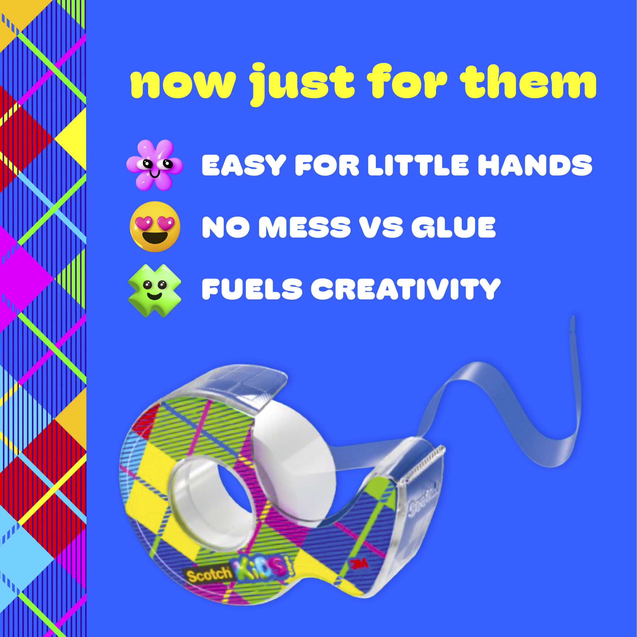 Scotch Kids Tape Dispenser, Invisible, Kid Approved No Mess Fun, 3/4 in x 650 in, 6 Tape Rolls with Dispensers