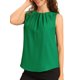 thumbnail image 4 of INSPIRAR CHIC Blusas de Verano sin Mangas con Cuello Redondo Plisadas para Mujeres XL Verde, 4 of 6