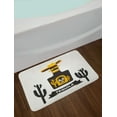 thumbnail image 2 of Tequila Bath Mat, Sugar Skull on Bottle with Sombrero Hat Cactus Silhouettes, Plush Bathroom Decor Mat with Non Slip Backing, 29.5" X 17.5", Grey Yellow, by Ambesonne, 2 of 2