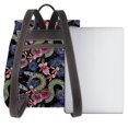 thumbnail image 3 of Disketp Snake And Flower Mochila de Cuero para Mujer, Bolso de Espalda Antirrobo con Estilo para Viaje, Trabajo y Uso Diario, 3 of 4