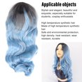thumbnail image 3 of Long , Adjustable Size Heat  Lightweight Gradient Blue Long Curly  Stylish  For Party For Women For, 3 of 8