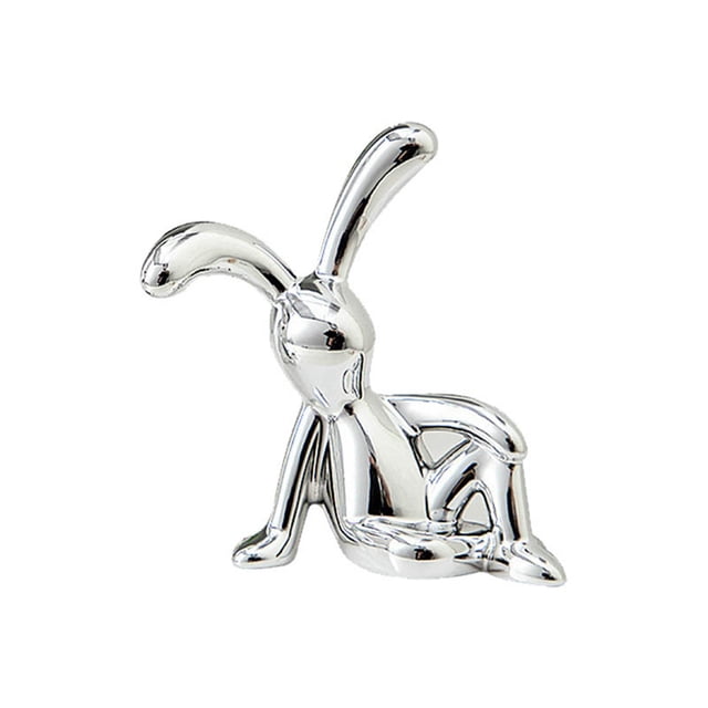 zhangmingg Adorable Miniature Sitting Rabbit Figurines Easter Decoration Cute Bunny Statue for Home Desktop Ornament