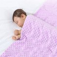 thumbnail image 4 of Manta para recién nacido Baño de viaje Cochecito Toalla de bebé Envoltura de invierno Suave Swaddling Transpirable Lavable Doble capas Ropa de cama Púrpura Inevent BA000367-01, 4 of 7