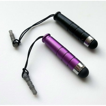 (Black & Purple) 2 pcs (2 in 1 Bundle Combo Pack) 3.5MM JACK ATTACHABLE MINI Capacitive Stylus/styli Universal Touch Screen Pen for Samsung Cell Phone / Smartphone.., By Bargains Depot Ship from (Best Smartphone With Headphone Jack)