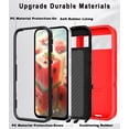 thumbnail image 2 of Petocase for Google Pixel 8A Case,Shockproof Dust/Drop Proof 3-Layer Protection [Without Screen Protector] Rugged Heavy Duty Cover Case for Google Pixel 8A, Red, 2 of 7
