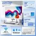thumbnail image 2 of Qehi All-in-One Pc, 24 inch, Core I7, 16G Ram, 256G Ssd, 1080P Display, Wifi6, for Home Office & Gaming, Includes Keyboard and Mouse, 2 of 8