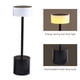 thumbnail image 2 of Lámpara de mesa inalámbrica recargable por USB, lámpara de escritorio LED con 3 modos de luz, lámpara de mesa táctil, 2 of 5
