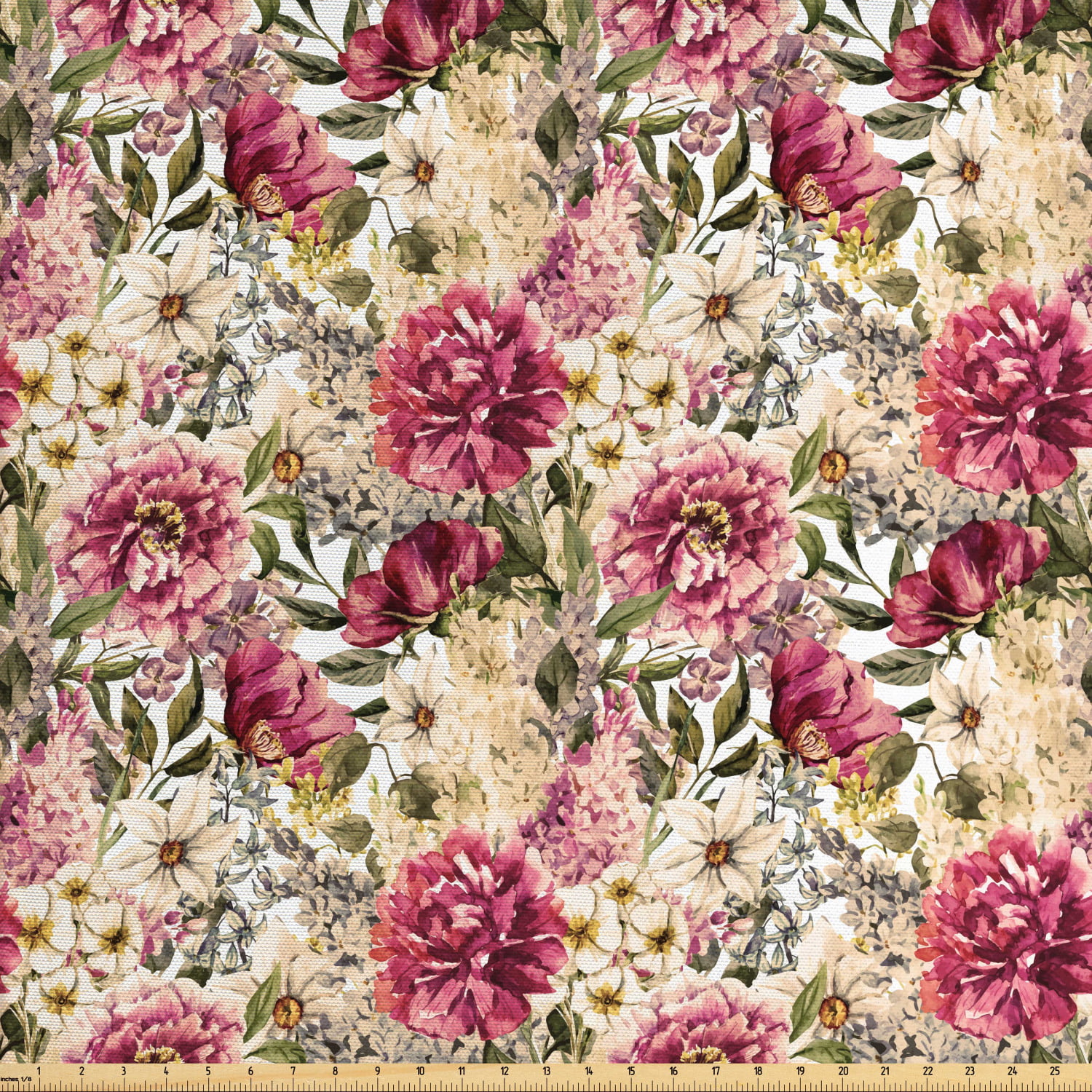 Flowers Print Upholstery Fabric