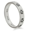 thumbnail image 4 of NOVICA Artisan Handmade Sterling Silver Band Ring Paw Print Motif from Bali Indonesia Animal Themed Modern Dog [band Width 4 mm W] ' Paw Prints', 4 of 9