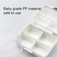 thumbnail image 3 of Huanledash Pill Storage Box Food Grade Compact Size Multi-compartments Good Seal Effect Large Capacity Item Storage Reusable 7 Grids Tablet Pill Storage Organizer Case for Trip, 3 of 7