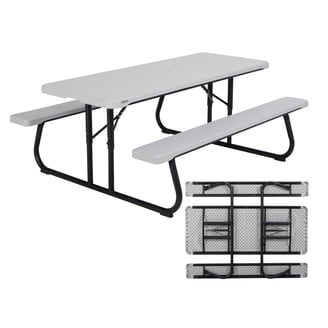 Lifetime Craftsman 6' Folding Rectangle Polyethylene Picnic Table
