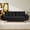 Black, variant on MIKIBAMA 75" Beige 3 Seat Linen Convertible Futon Sofa Bed Tufted Design Adjustable Backrests With Solid Wood Legs for Small Spaces
